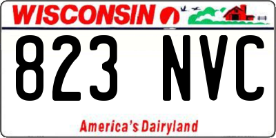 WI license plate 823NVC