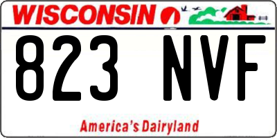 WI license plate 823NVF