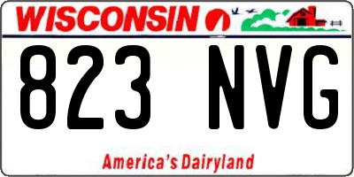 WI license plate 823NVG