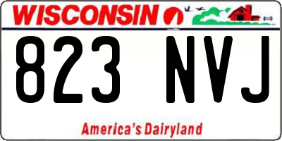 WI license plate 823NVJ