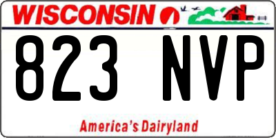 WI license plate 823NVP
