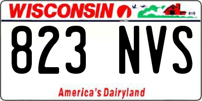 WI license plate 823NVS