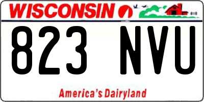 WI license plate 823NVU