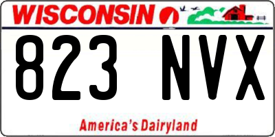 WI license plate 823NVX