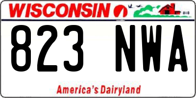 WI license plate 823NWA