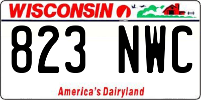 WI license plate 823NWC