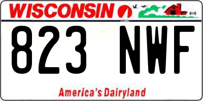 WI license plate 823NWF