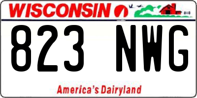 WI license plate 823NWG