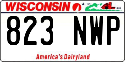 WI license plate 823NWP