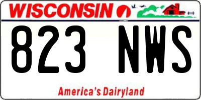 WI license plate 823NWS