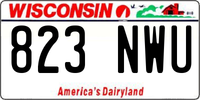 WI license plate 823NWU