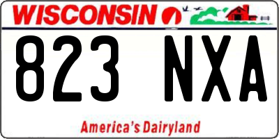 WI license plate 823NXA