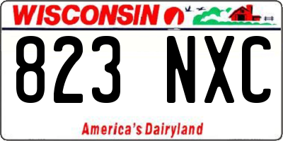 WI license plate 823NXC