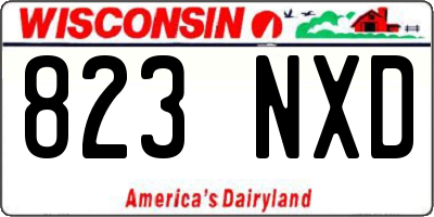 WI license plate 823NXD