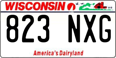 WI license plate 823NXG