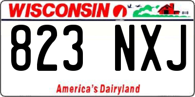 WI license plate 823NXJ