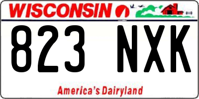 WI license plate 823NXK