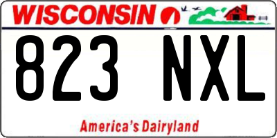 WI license plate 823NXL