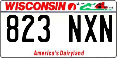 WI license plate 823NXN