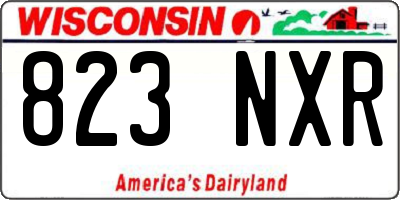 WI license plate 823NXR