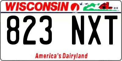 WI license plate 823NXT