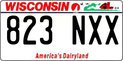 WI license plate 823NXX