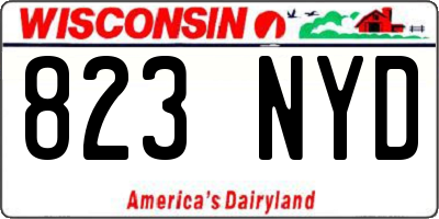 WI license plate 823NYD