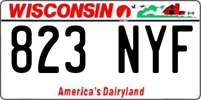 WI license plate 823NYF