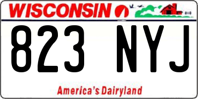 WI license plate 823NYJ