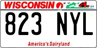 WI license plate 823NYL