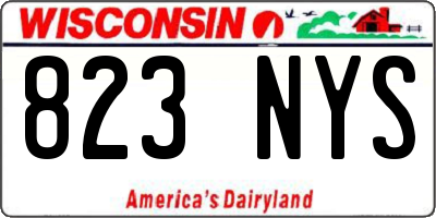 WI license plate 823NYS