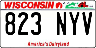 WI license plate 823NYV