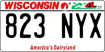 WI license plate 823NYX