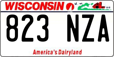 WI license plate 823NZA