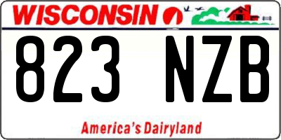 WI license plate 823NZB