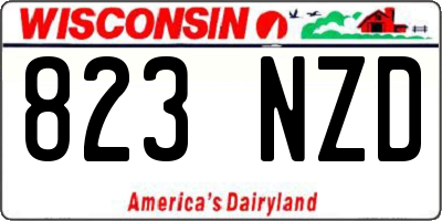 WI license plate 823NZD