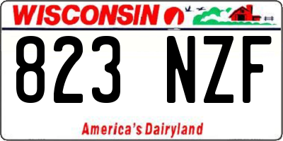 WI license plate 823NZF