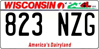WI license plate 823NZG