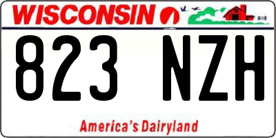 WI license plate 823NZH
