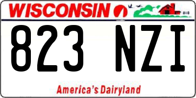 WI license plate 823NZI