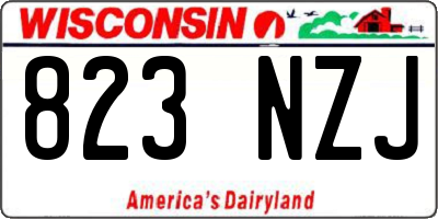WI license plate 823NZJ