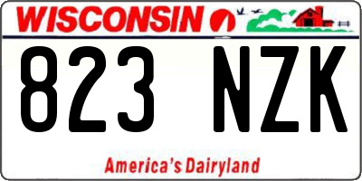 WI license plate 823NZK