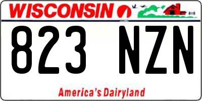 WI license plate 823NZN