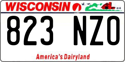WI license plate 823NZO