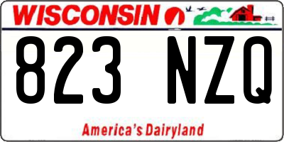 WI license plate 823NZQ
