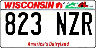 WI license plate 823NZR