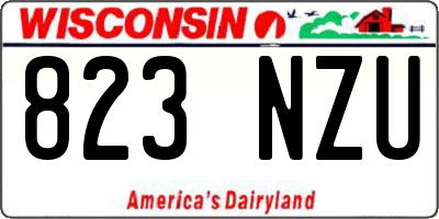 WI license plate 823NZU