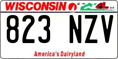 WI license plate 823NZV