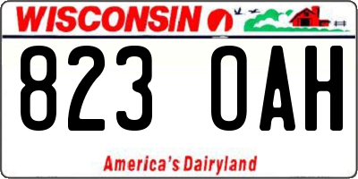 WI license plate 823OAH