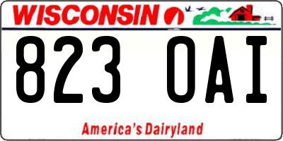 WI license plate 823OAI